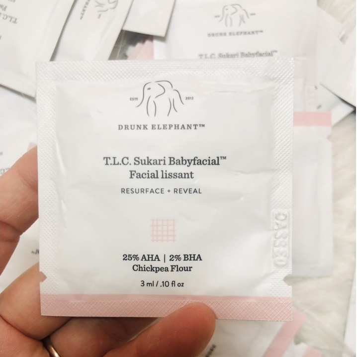 [AUTH 1000%] Sample mẫu thử Mặt nạ peel da Drunk Elephant T.L.C Sukari Babyfacial 3ml
