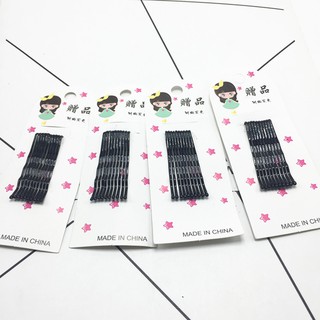 Vỉ kẹp tóc ghim tăm đen 10 chiếc