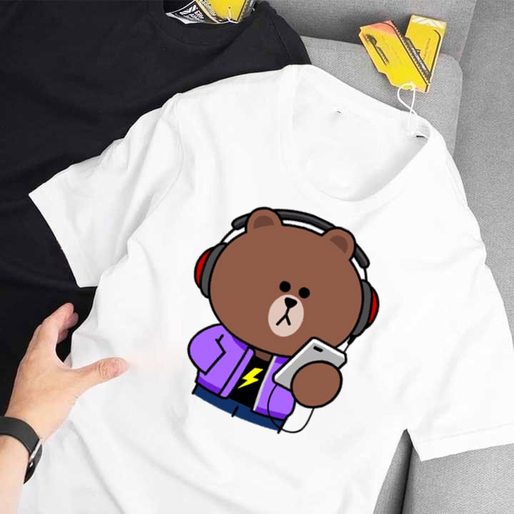 ÁO THUN IN HÌNH Gấu Brown Thỏ Cony IN HÌNH ĐÁNG YÊU VẢI CAO CẤP SALE CỰC SHOCK - 0626