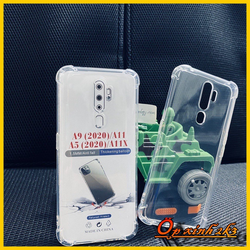 Ốp lưng bo 4 góc chống va đập Oppo A5 2020/ A9 2020/ A11 trong suốt cao cấp bo 4 góc chống va đập bảo vệ