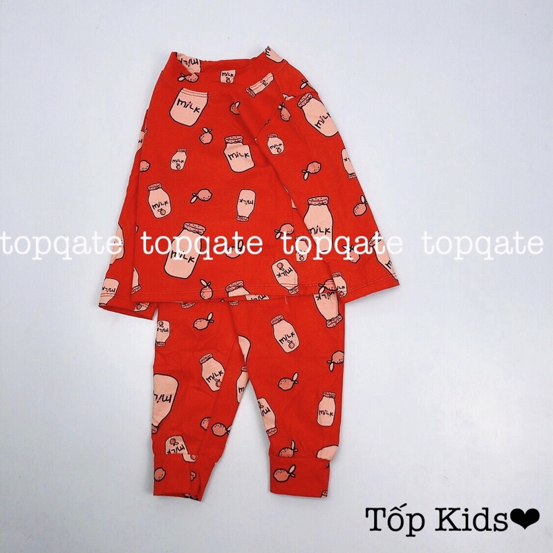 Bộ dài tay chất cotton hình quảng châu cổ 3 phân bé trai và bé gái 5-17kg  siêu đẹp mã QATEA100