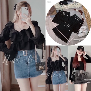 CHÂN VÁY JEANS KÈM BELT (KÈM VIDEO HÌNH THẬT)