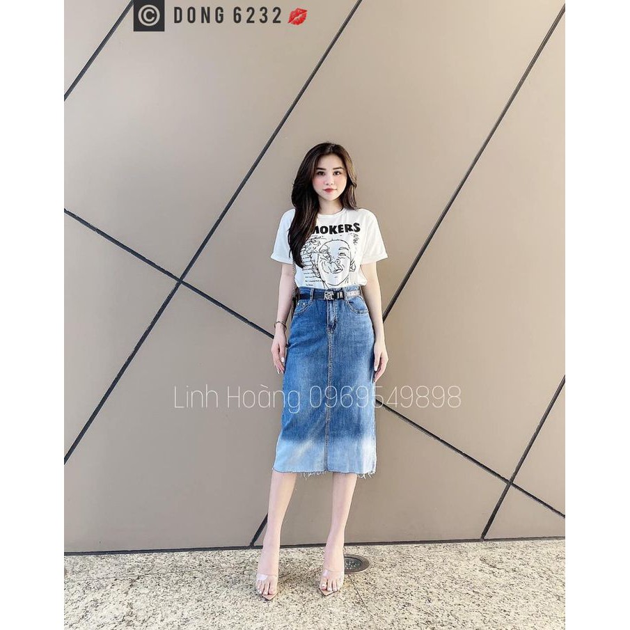 Chân váy jean xẻ sau mã 34+35 (kèm ảnh thật,video) | BigBuy360 - bigbuy360.vn