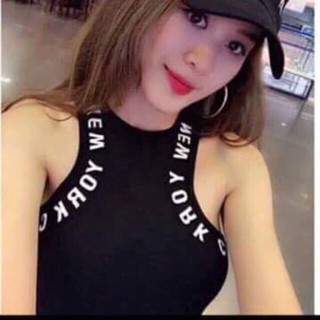 Áo Croptop Ba Lỗ Ngược In Chữ có hình và video THF House