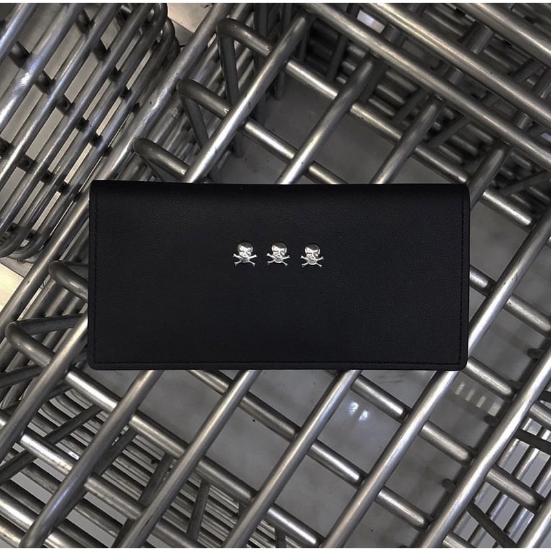 Ví da Ví đầu lâu Đen 10*19cm