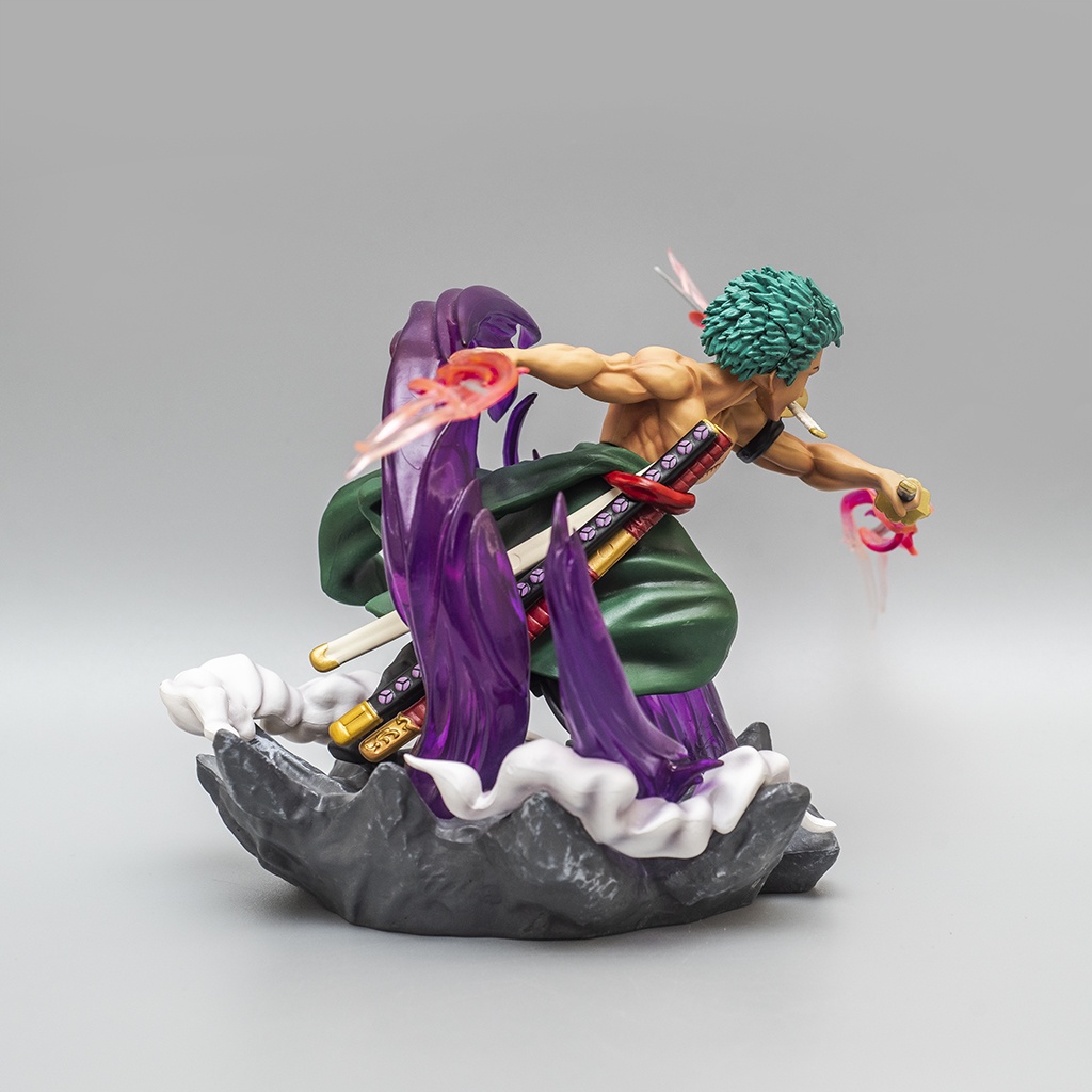 Mô hình One Piece Roronoa Zoro Hắc Kiếm Khí cao 20cm mô hình trang trí OnePiece nhân vật Zoro Haki Shop