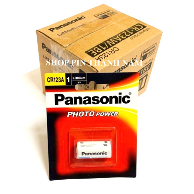 Pin CR123A Panasonic lithium 3V thay máy photo