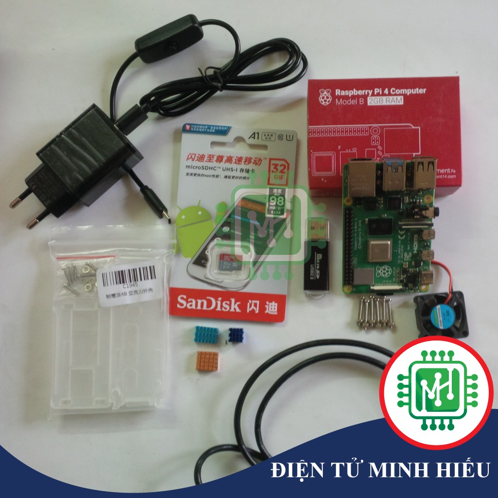 Combo Raspberry Pi 4 - Bản RAM 2GB - Pi4B