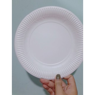 Set 10 dĩa giấy BMM trắng 21cm