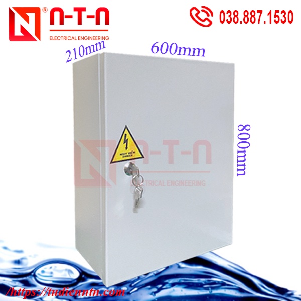 Vỏ tủ điện W600xH800XD210, Tole dày 1ly-Sơn tĩnh điện