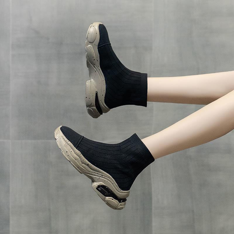 Giày Bốt Mũi Tròn Chống Trượt Thoải Mái Thời Trang Mùa Thu 2022 Cho Nữ