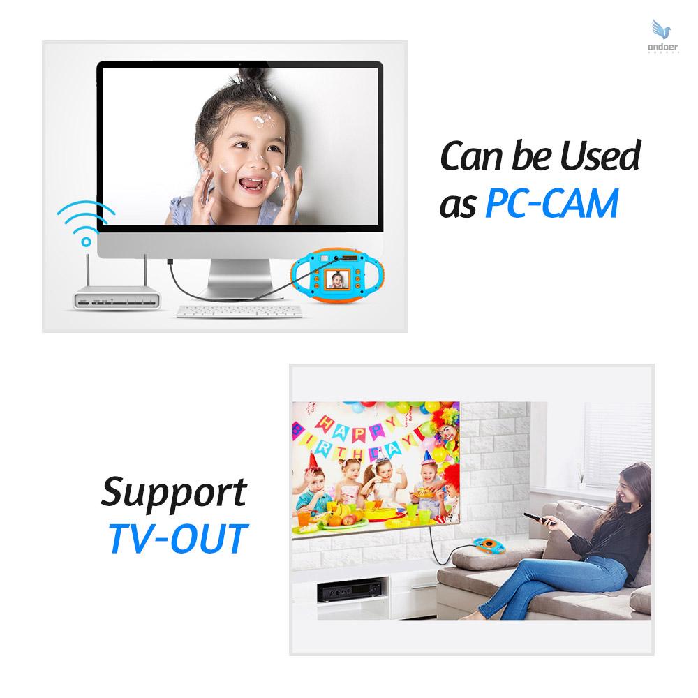 Camera kỹ thuật số Andoer WiFi 5MP 1080P HD chống sốc màn hình 1.77 Inch với thiết kế ống kính kép cho bé
 | BigBuy360 - bigbuy360.vn