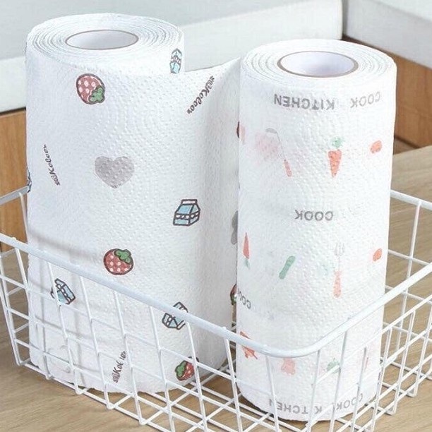 Giấy Lau Đa Năng - Khăn Lau Bếp, Lau Tay Hình Dễ Thương Cuộn Có Thể Giặt Được