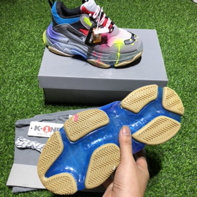 [FreeShip+Sỉ+CTV] Giày thể thao New Vảy Sơn Xanh Đỏ, full box, bill, phụ kiện