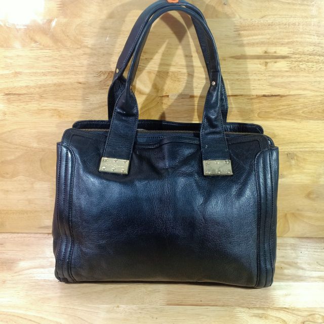 Túi xách công sở da thật secondhand (túi si uyen2hand vintage tuyển sale) 230518