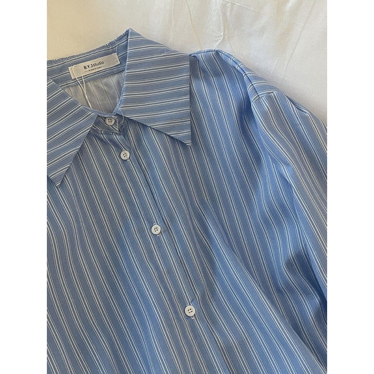 Áo sơ mi hở eo cột nơ