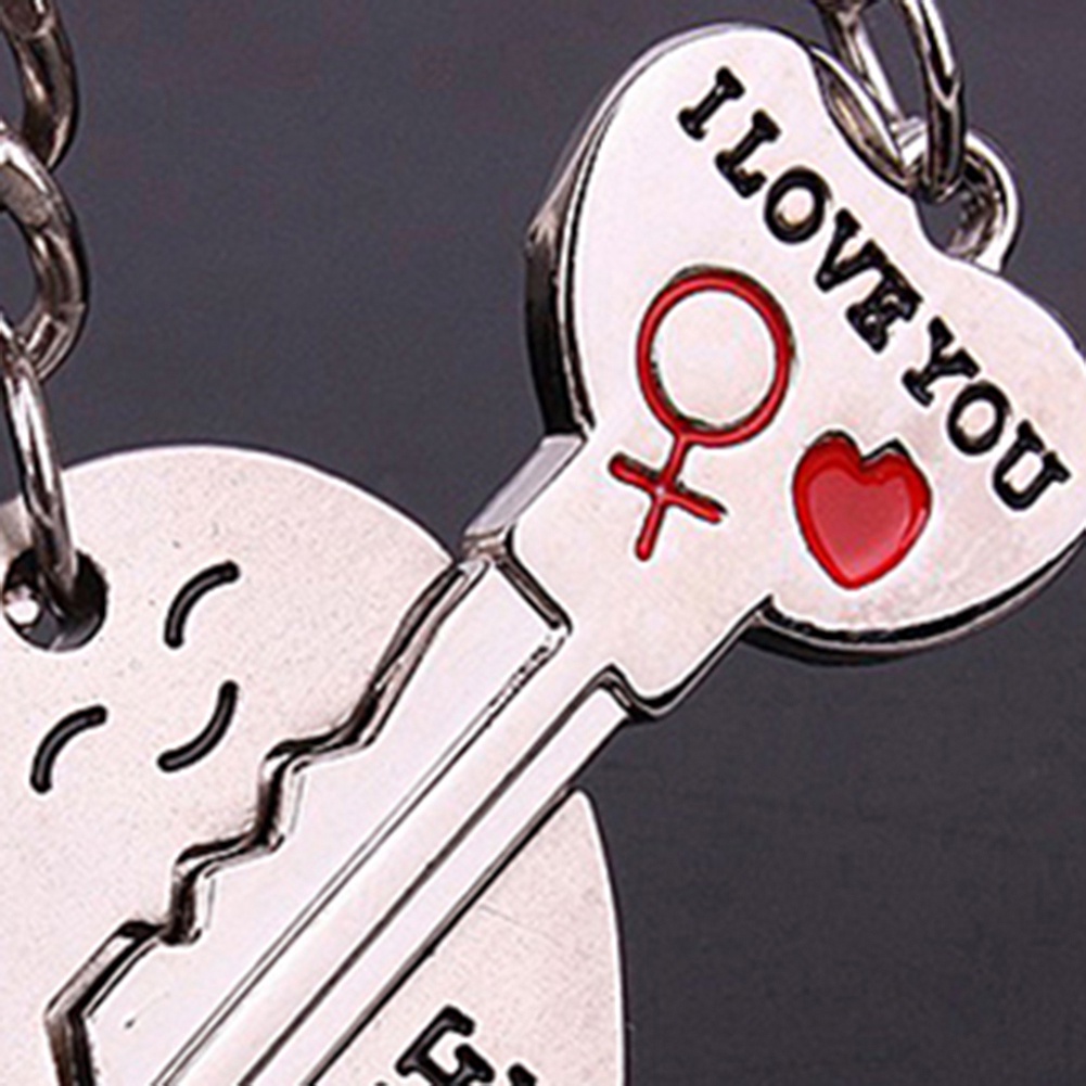 Cặp móc khóa hình trái tim xinh xắn dùng làm quà tặng ngày Valentine