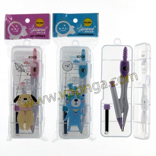 [MUA SỈ GIẢM 10%] Bộ Compa chì bấm JF8008 (1 hộp)