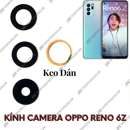 Kính camera oppo reno reno 6z kèm keo dán