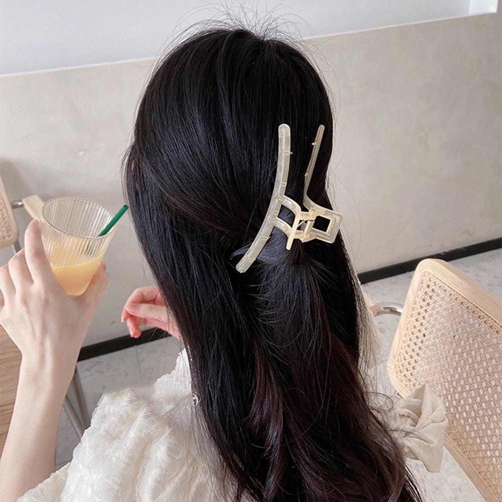 NICKOLAS Kẹp Tóc Cá Mập Màu Sắc Ngọt Ngào Phong Cách Vintage Cho Nữ