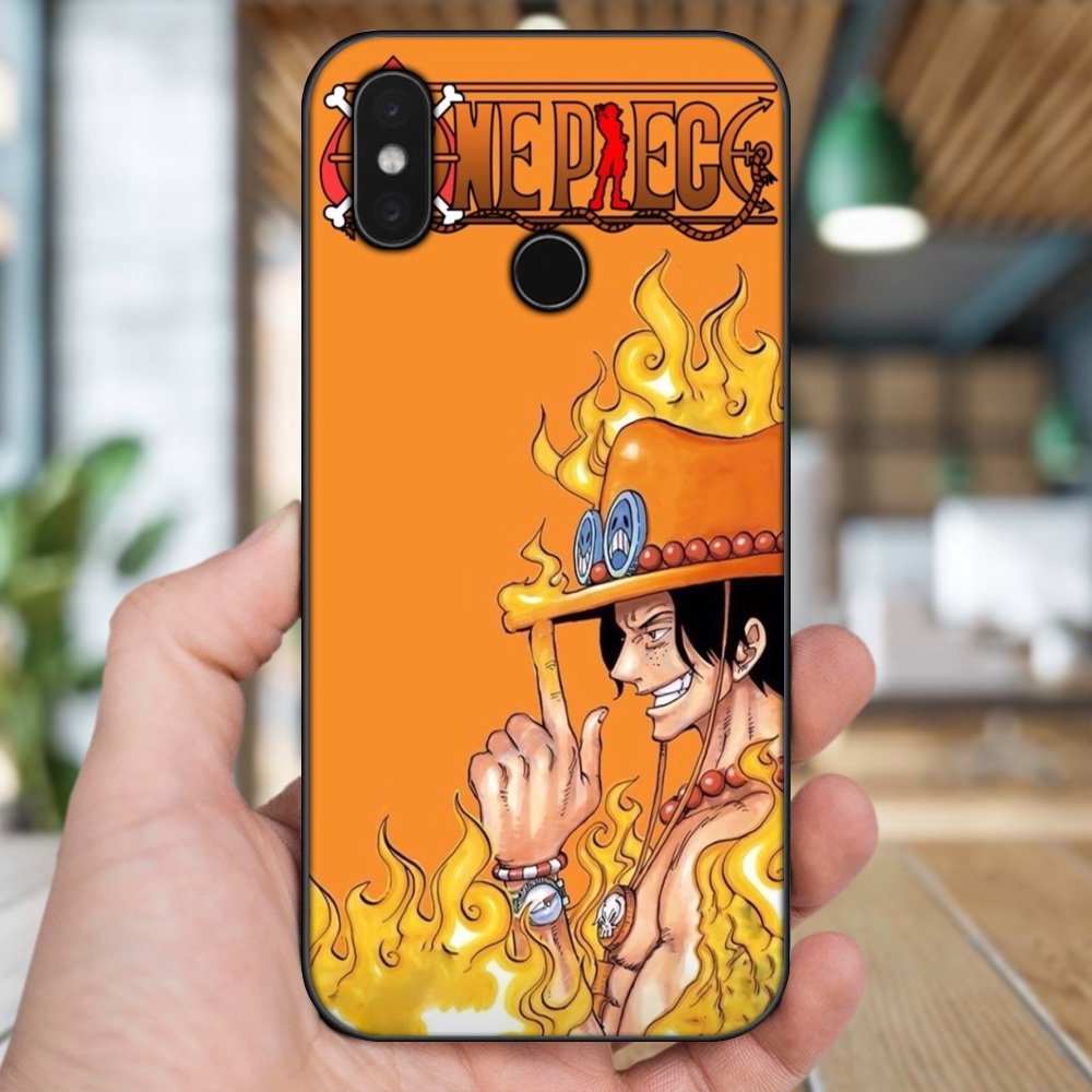 Ốp lưng Xiaomi Mi 8, Mi 8 SE viền đen in hình Ace One Piece