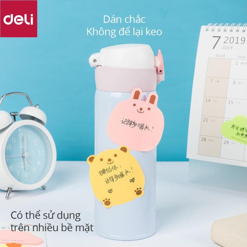 Giấy nhớ học sinh hình dễ thương Deli - Màu ngẫu nhiên - Giấy note, giấy nhắn - 6439