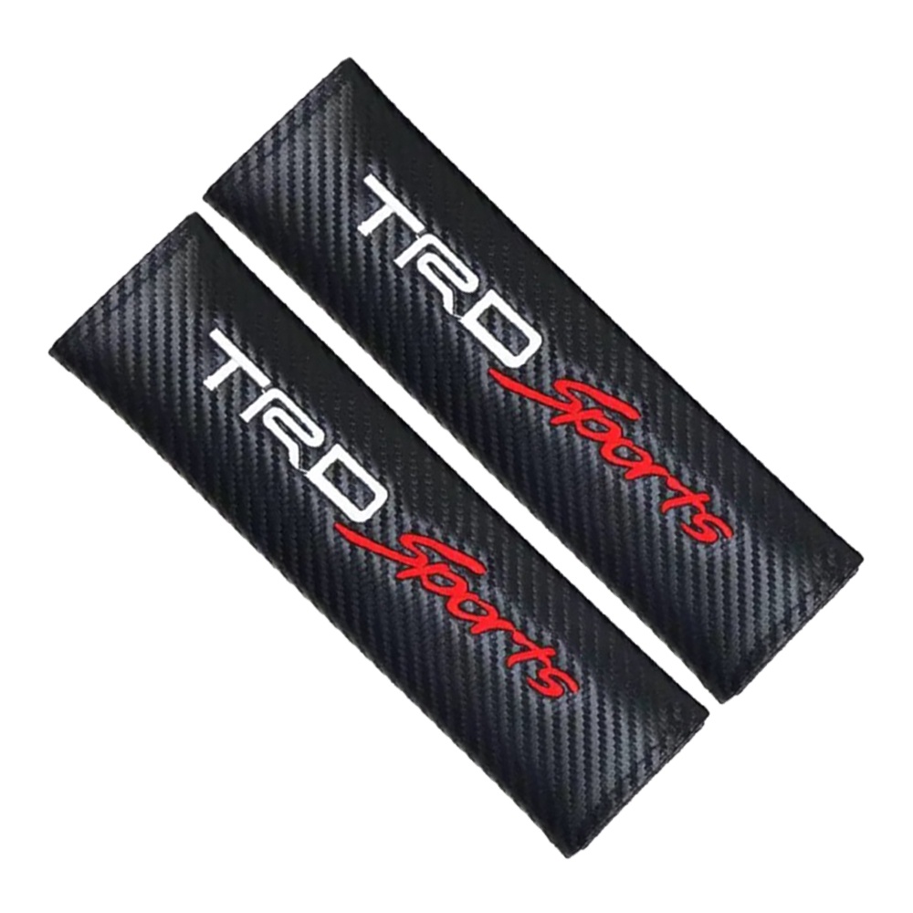 GTIOATO Cho TRD Sport BọC DâY An ToàN Xe HơI DâY Đai An ToàN Ô Tô Đệm Bọc Dây Đai An Toàn Xe Hơi Sợi Carbon ChốT CàI DâY An ToàN Xe Ô Tô Phụ KiệN Ô Tô Cho Toyota CHR Raize Corolla Cross Rush Fortuner Yaris Innova Vios Prius C Wigo