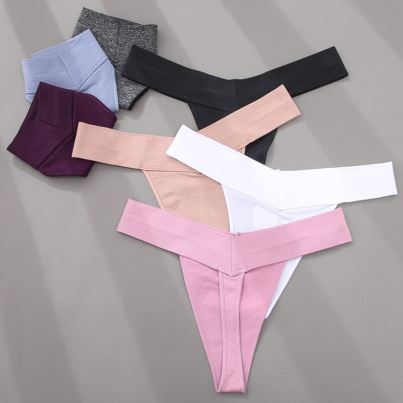 Quần lót lọt khe CUTEBYTE size lớn S-XXL cạp thấp thoáng khí thoải mái cho nữ