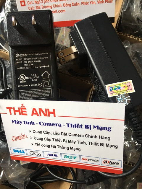 Nguồn đầu ghi 12v 2A Dss, dùng cho 4 camea, hướng dẫn đấu nối