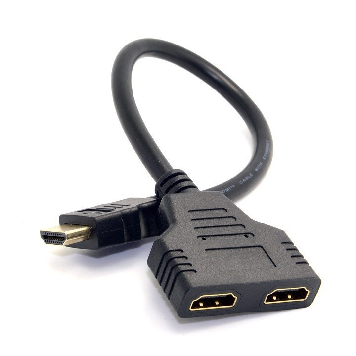 [Mã ELHACE giảm 4% đơn 300K] Dây chia tín hiệu HDMI 1 ra 2 đầu dẹt đen