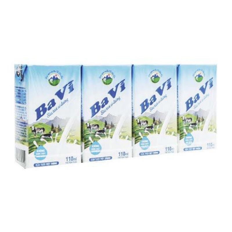 Thùng 48 hộp sữa tươi Ba vì 110ml