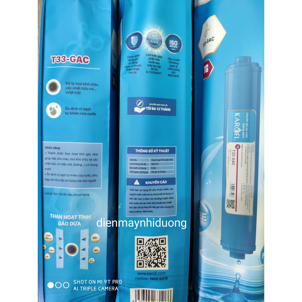 LÕI LỌC KAROFI SỐ 6  - lõi 6 karofi chính hãng
