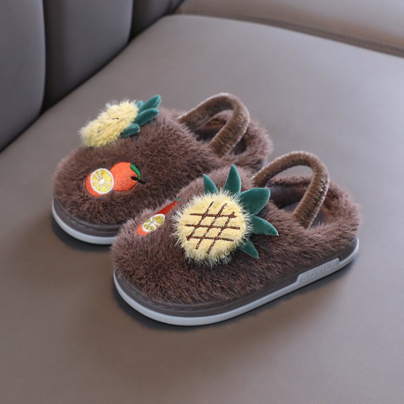THANH LÝ : Dép Bông Đi Trong Nhà Cho Bé Trai, Gái Họa Tiết Trái Thơm