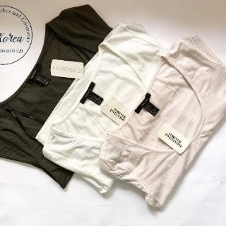 Croptop thun tay dài Forever 21 auth- ảnh thật