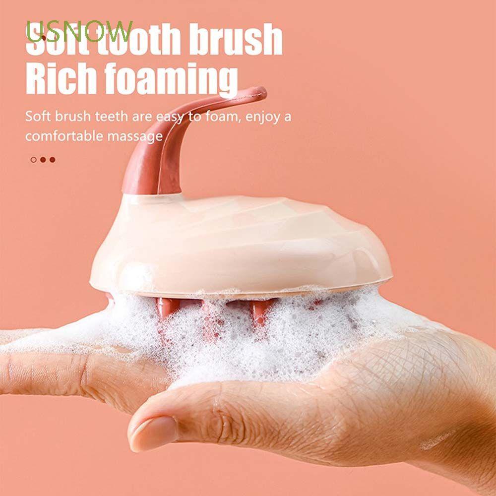 [Hàng mới về] Lược Chải Tóc Mát Xa Da Đầu Làm Bằng Silicon Mềm Chống Thấm Nước Họa Tiết Hoạt Hình Dễ Thương