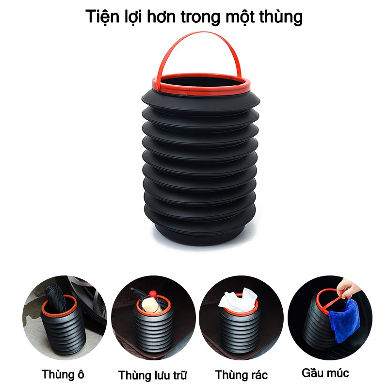 【4L】MULTIPURPOSE FOLDABLE CAR TRASH BIN UNIVERSAL myvi kancil axia wira alza bezza waja