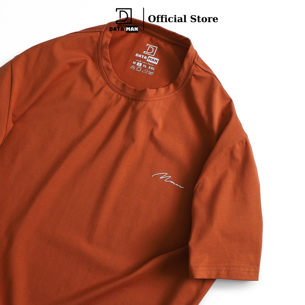 Áo thun nam cổ tròn tay ngắn DATAMAN 100% cotton co giãn 4 chiều, thoáng mát, kiểu dáng basic - TCT22-02