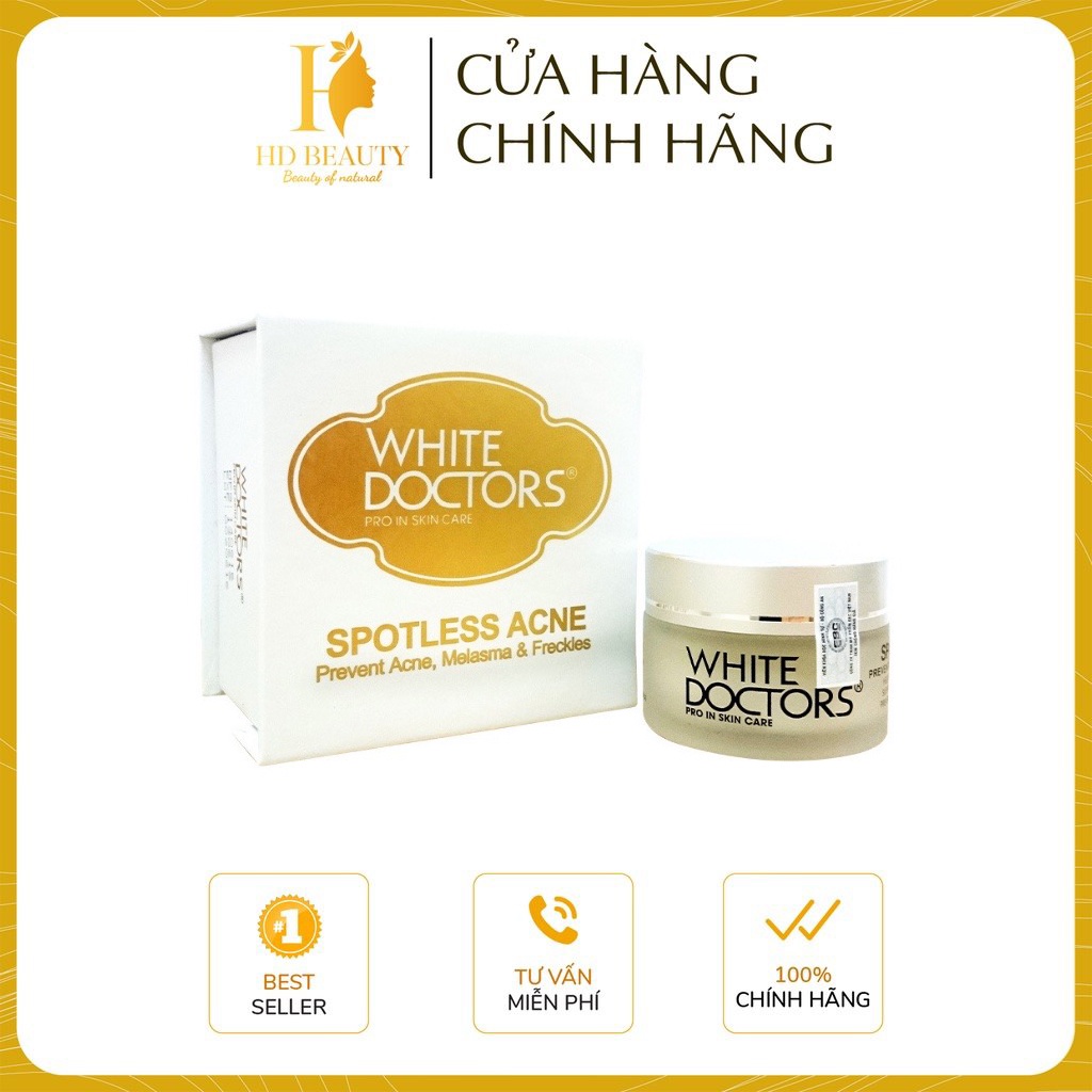 Kem ngừa thâm mụn làm trắng da White Doctors Spotless Acne 25g