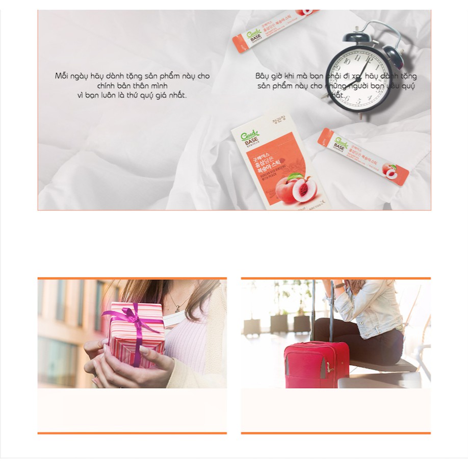 [Mã GROSALE2703 giảm 8% đơn 250K] Good Base Hồng sâm chứa đào Cheong Kwan Jang | BigBuy360 - bigbuy360.vn