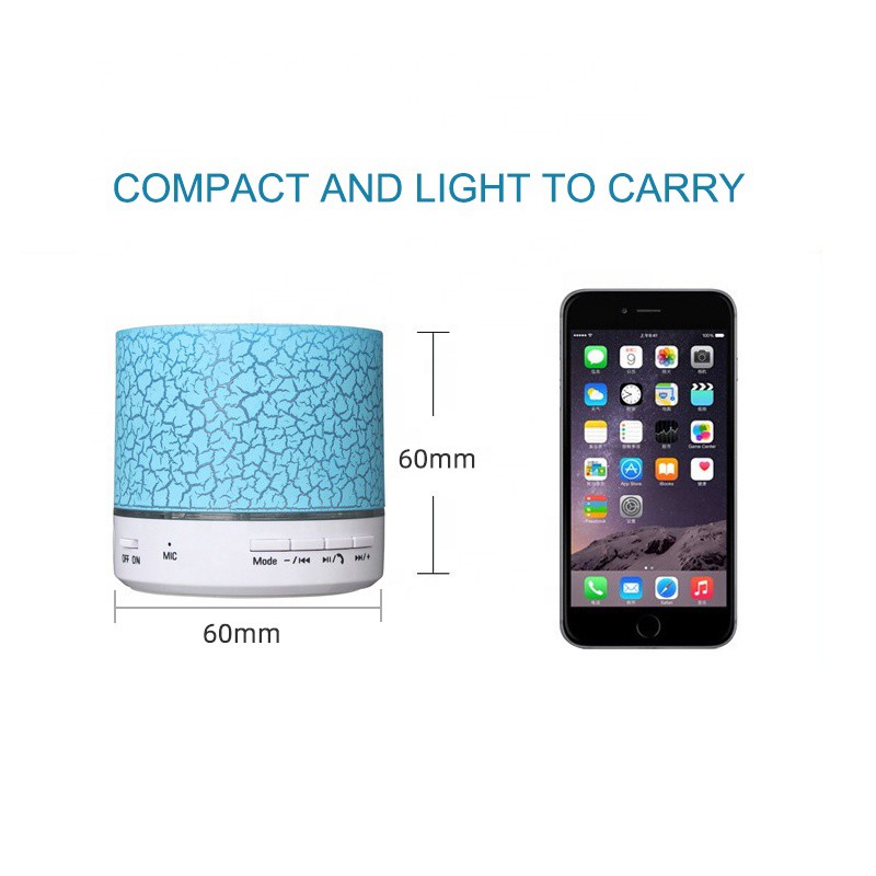 Loa bluetooth mini có đèn LED đủ màu hỗ trợ USB/FM/AUX/thẻ nhớ TF chất lượng cao