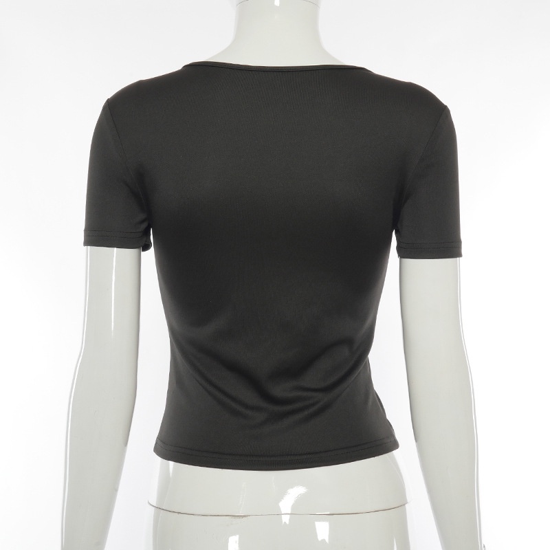 DUNEA Áo croptop trễ vai thiết kế mới thời trang dành cho nữ