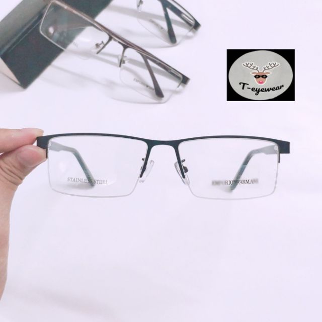 GỌNG KÍNH MẮT NAM NỮ 1996EYEWEAR VUÔNG NỬA GỌNG KIM LOẠI