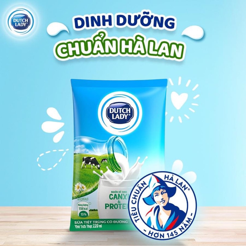 Sữa Bịch Có Đường Cô Gái Hà Lan- 220ml(48b/thung)