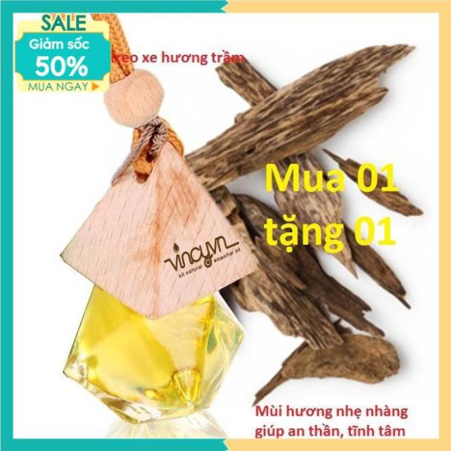 Mua tinh dầu treo xe hương Trầm tặng 01 lọ cùng loại