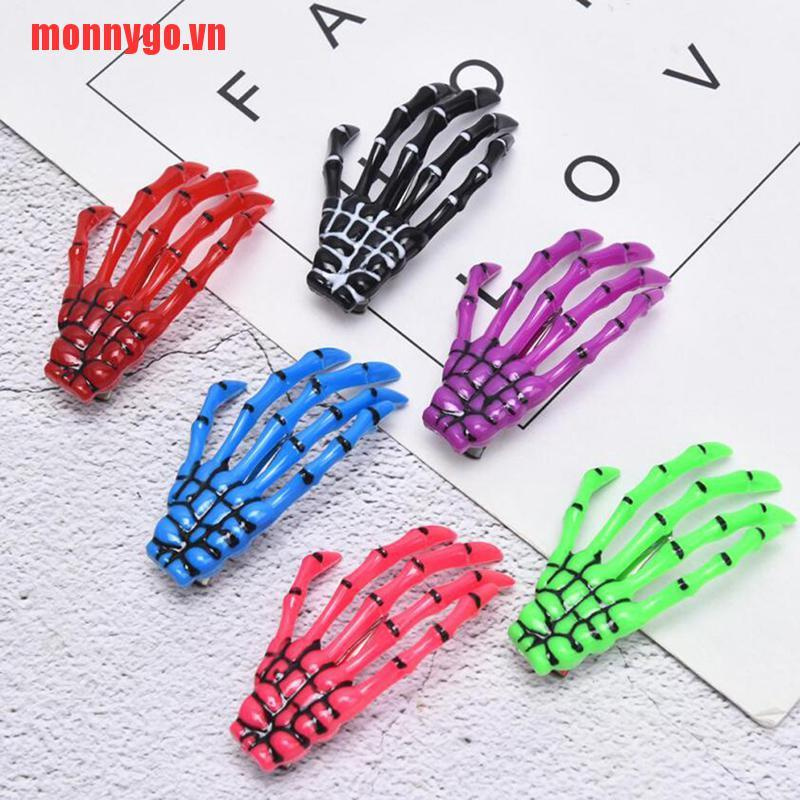 [monnygo]1Pc Punk Gothic Halloween Zombie Skull Skeleton Hand Bone Claw Hai