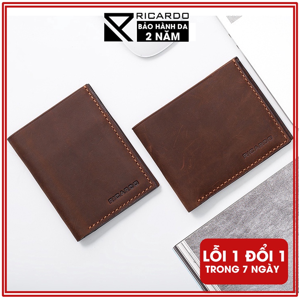 Ví Nam Da Sáp Xước Thời Trang, Bóp Nam Mini Da Bò Sáp Nhập Khẩu - BH 12 Tháng -RCD02