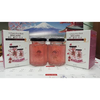 Bộ 2 Mặt nạ ngủ tổ yến tươi Collagen - hoa hồng (tặng cọ quét mặt nạ)