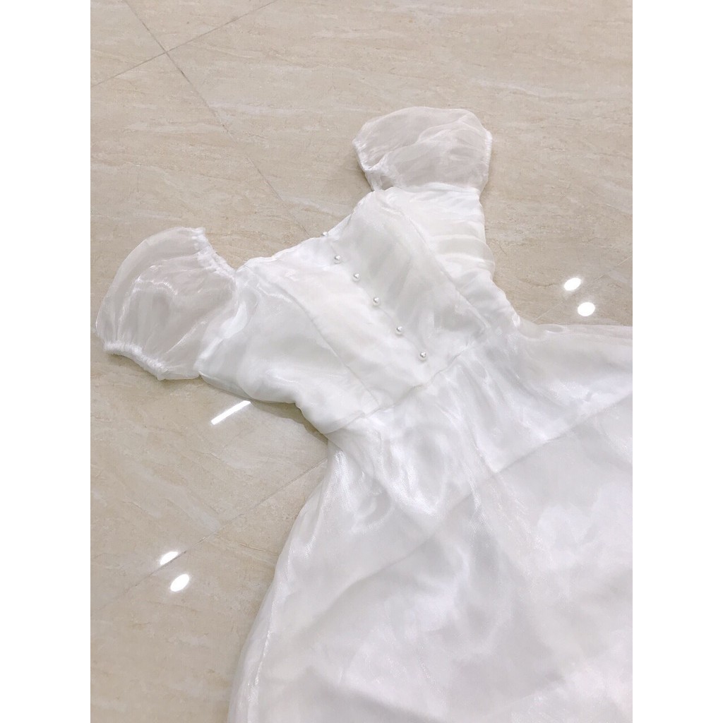 Gunkaymatter Váy Đầm Nữ Dạ Hội Đính Cườm,Có Mút Ngực Chất Liệu Voan Tơ Bóng