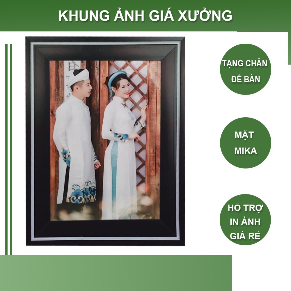 Khung ảnh để bàn 15x21 ❤️ SIÊU RẺ ❤️ Khung Hình Treo Tường Cao Cấp - Free In Hình