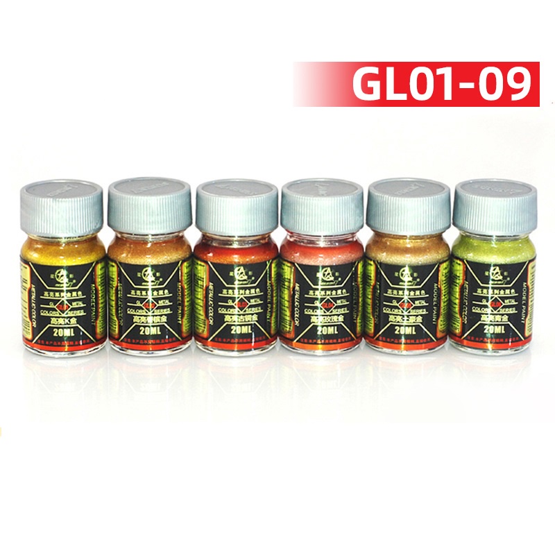 Sơn màu kim loại Metallic gốc dầu GL01-GL09 20ml Sunin 7 - Sơn Mô Hình